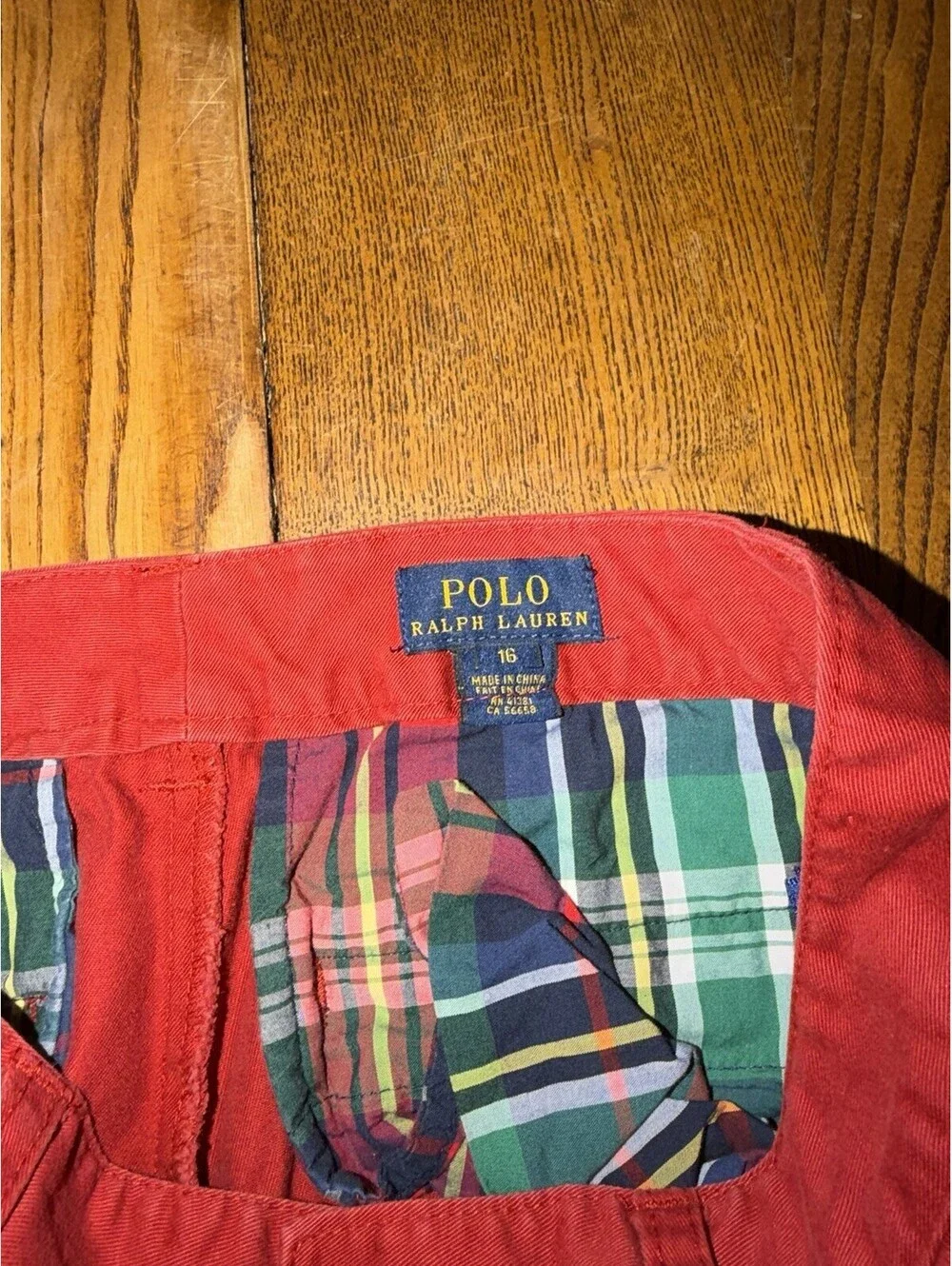 Polo Ralph Lauren Boys Red Chino Straight Leg Pants Size 16